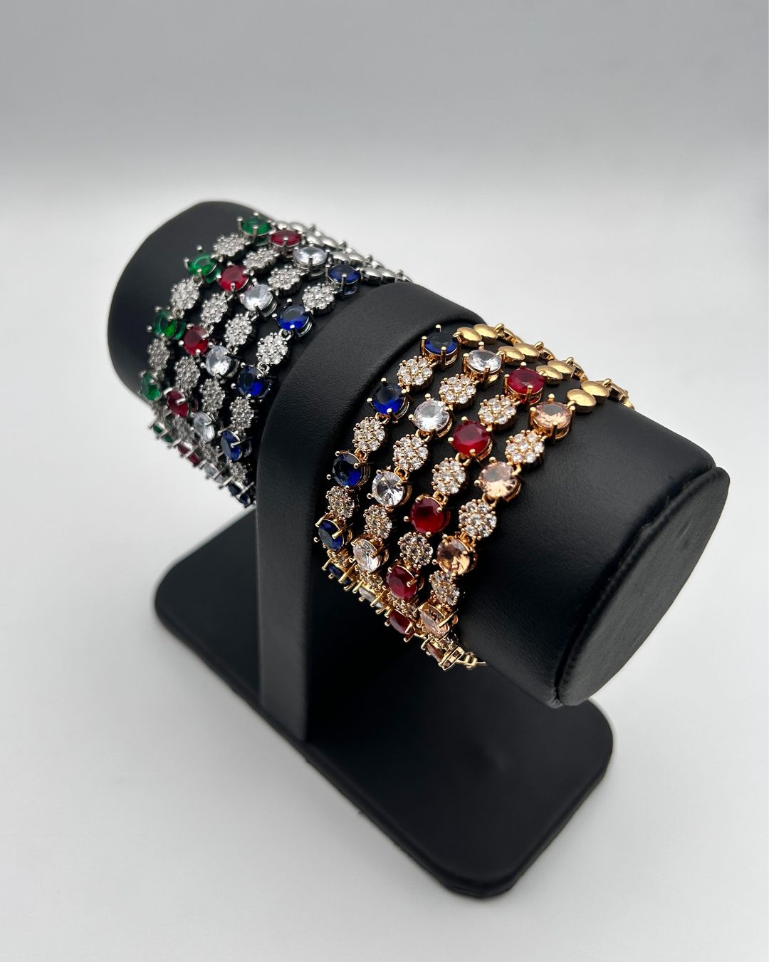 1 Carat Stone Bracelet for Girls - 8 Color Variants Set