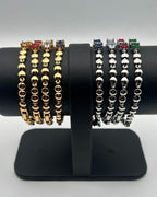 1 Carat Stone Bracelet for Girls - 8 Color Variants Set