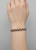 Floral Crystal Link Bracelet in Gold – 1 Carat