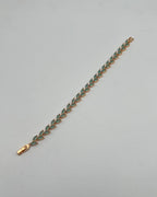 1 Carat Leaf Stone Bracelet for Girls – Gold Mint, Red & Pink