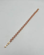 1 Carat Leaf Stone Bracelet for Girls – Gold Mint, Red & Pink