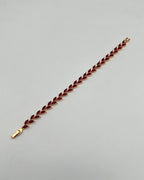 1 Carat Leaf Stone Bracelet for Girls – Gold Mint, Red & Pink