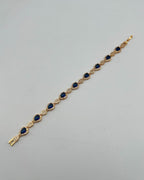 1 Carat Teardrop Stone Girls Bracelet in Gold Tone
