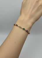 1 Carat Teardrop Stone Girls Bracelet in Gold Tone