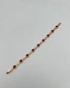 1 Carat Teardrop Stone Girls Bracelet in Gold Tone