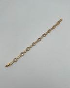 1 Carat Teardrop Stone Girls Bracelet in Gold Tone