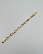 1 Carat Teardrop Stone Girls Bracelet in Gold Tone