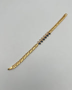 1 Carat Leaf Link Marquise Stone Bracelet for Girls – Gold & Silver