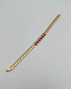 1 Carat Leaf Link Marquise Stone Bracelet for Girls – Gold & Silver