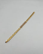 1 Carat Leaf Link Marquise Stone Bracelet for Girls – Gold & Silver