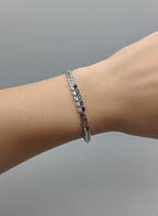 1 Carat Leaf Link Marquise Stone Bracelet for Girls – Gold & Silver