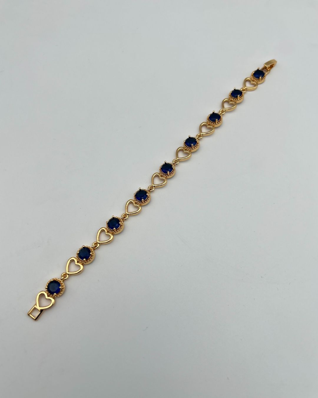 1-Carat Heart Link Stone Bracelet for Girls