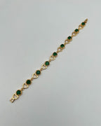 1-Carat Heart Link Stone Bracelet for Girls