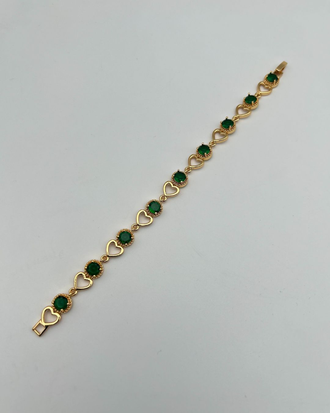 1-Carat Heart Link Stone Bracelet for Girls