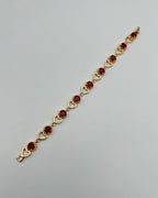 1-Carat Heart Link Stone Bracelet for Girls