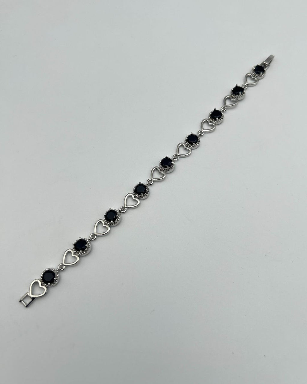 1-Carat Heart Link Stone Bracelet for Girls