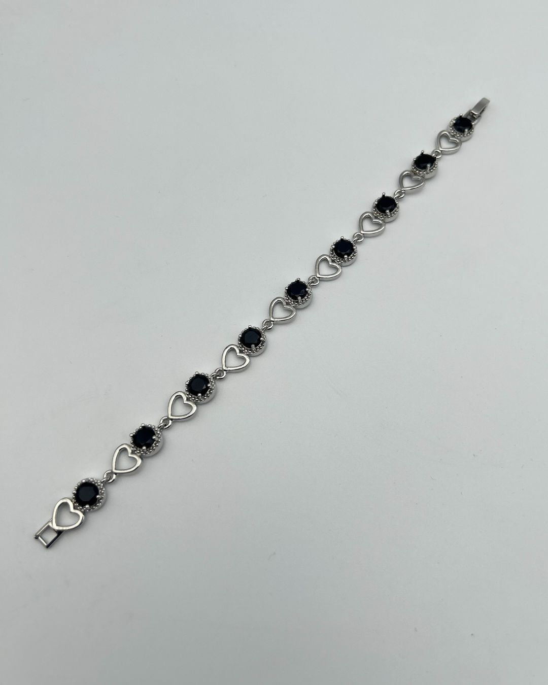 1-Carat Heart Link Stone Bracelet for Girls