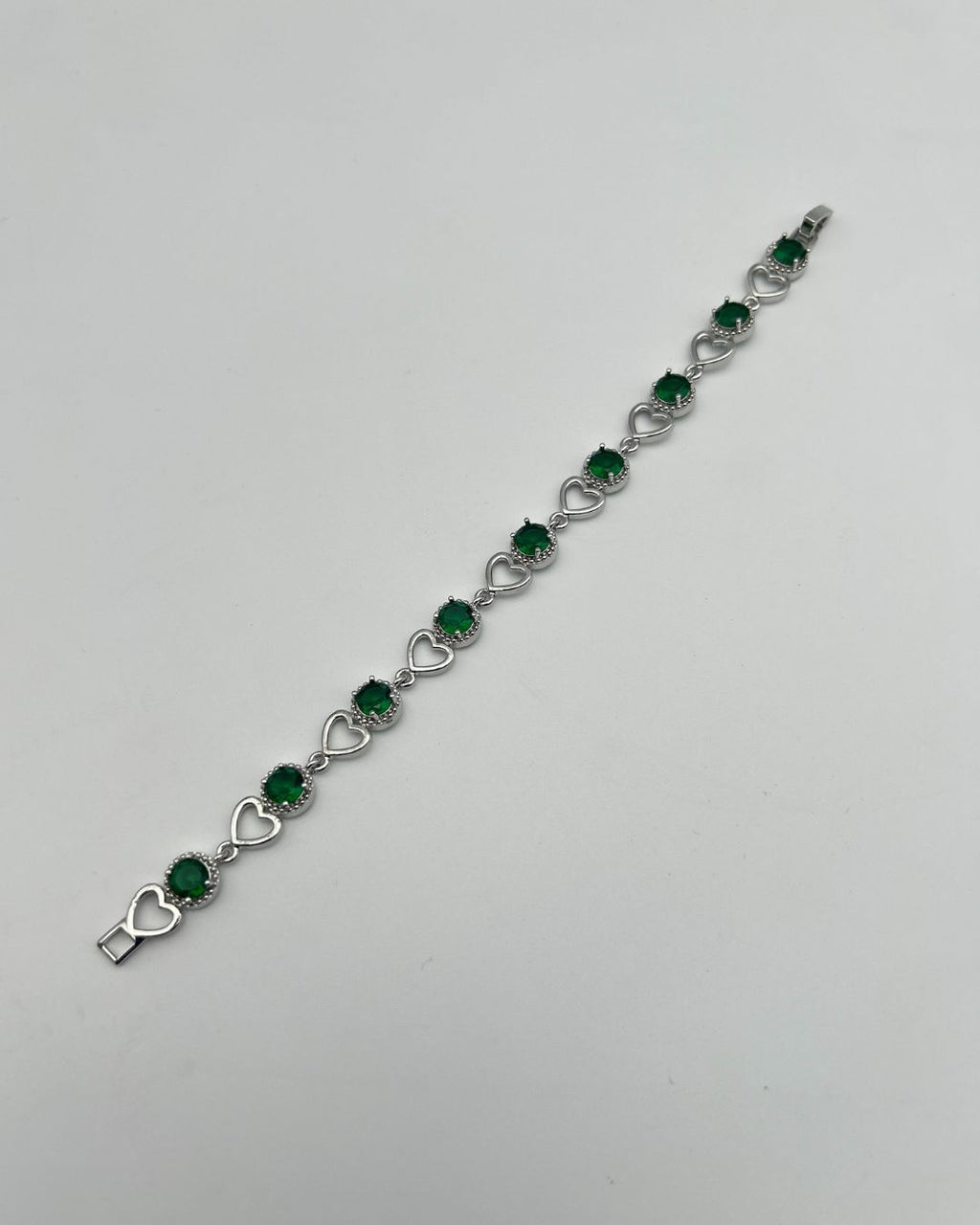 1-Carat Heart Link Stone Bracelet for Girls