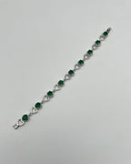 1-Carat Heart Link Stone Bracelet for Girls