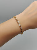 Gold One-Carat Sparkle Chain Bracelet