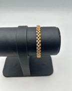 Gold One-Carat Sparkle Chain Bracelet