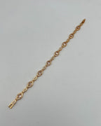 Gold Marquise Crystal Link Bracelet for Girls - White or Blue