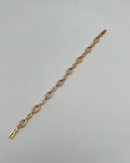 Gold Marquise Crystal Link Bracelet for Girls – 1 Carat Sparkle