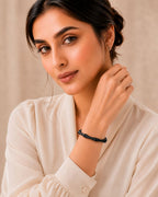 Black Bamboo Style Cuff Bracelet for Women