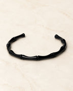 Black Bamboo Style Cuff Bracelet for Women