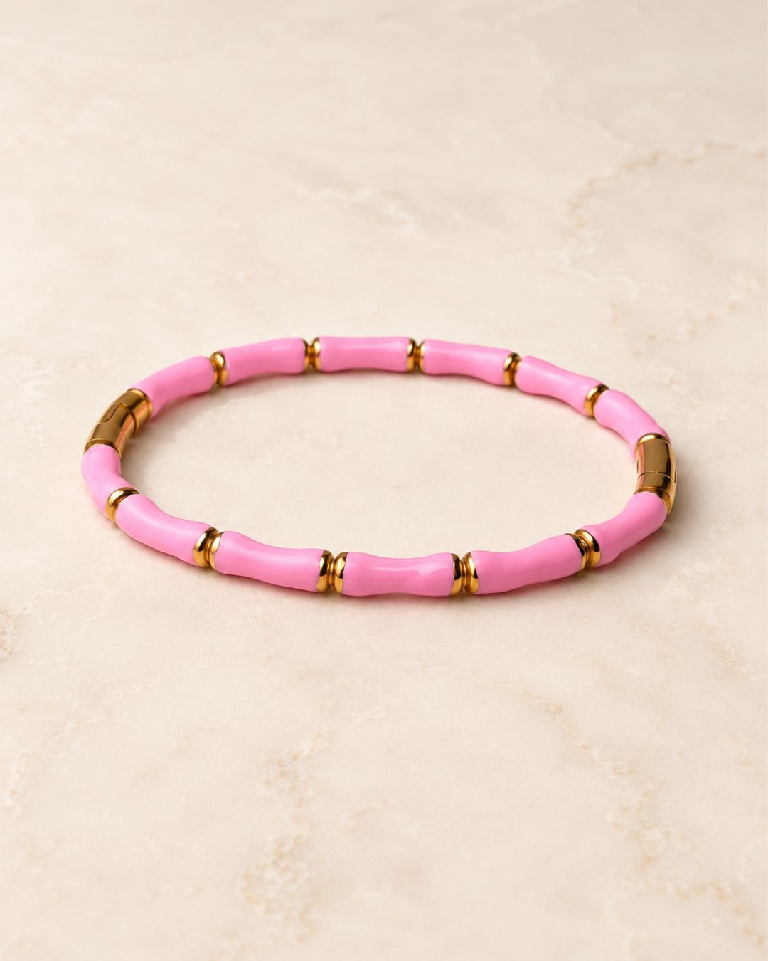 Bamboo Style Enamel Cuff Bracelet for Women