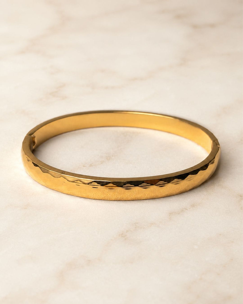 Stainless Steel Gold Minimal Cuff Bracelet