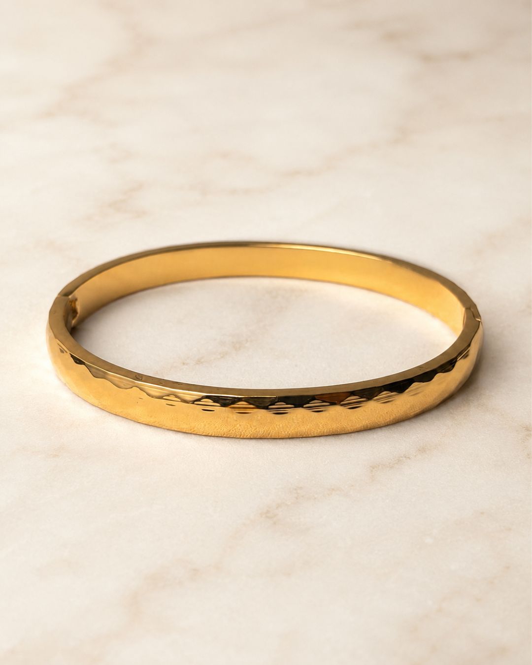 Stainless Steel Gold Minimal Cuff Bracelet