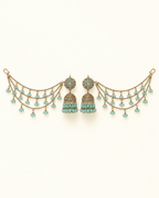 Sahara Jhumka Earrings with Layered Hair Chains