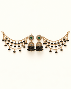 Sahara Jhumka Earrings with Layered Hair Chains