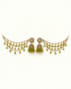 Sahara Jhumka Earrings with Layered Hair Chains