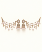 Sahara Jhumka Earrings with Layered Hair Chains