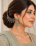 Sahara Jhumka Earrings with Layered Hair Chains