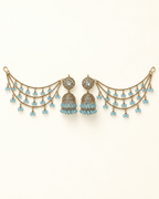 Sahara Jhumka Earrings with Layered Hair Chains
