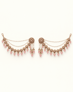 Circular Motif Sahara Jhumka Earrings with Bead Drops