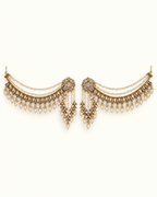 Layered Sahara Jhumka Earrings with Bead Drops