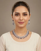Zircon Party Wear Necklace & Earrings Set