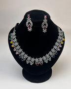 Zircon Party Wear Necklace & Earrings Set