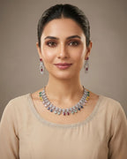 Zircon Party Wear Necklace & Earrings Set