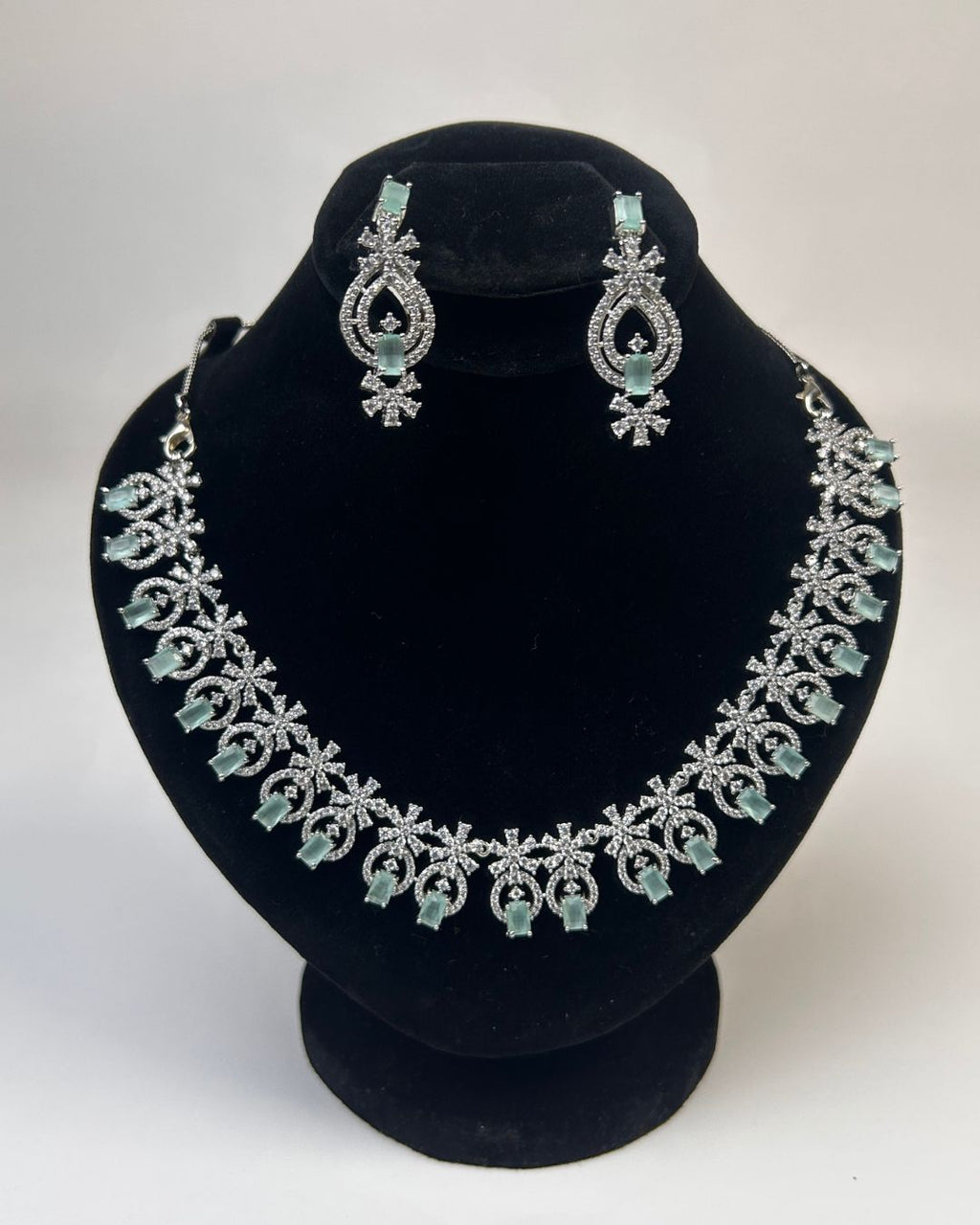 Zircon Party Wear Necklace & Earrings Set