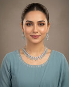 Zircon Party Wear Necklace & Earrings Set