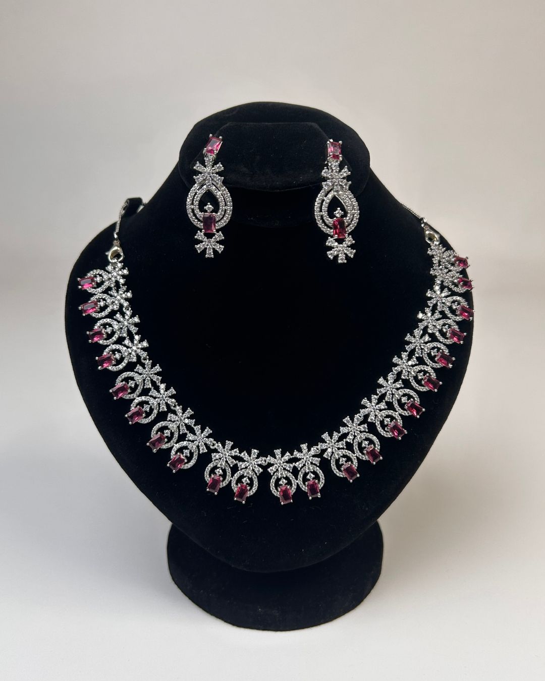 Zircon Party Wear Necklace & Earrings Set