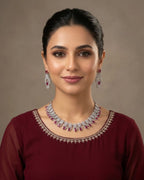 Zircon Party Wear Necklace & Earrings Set