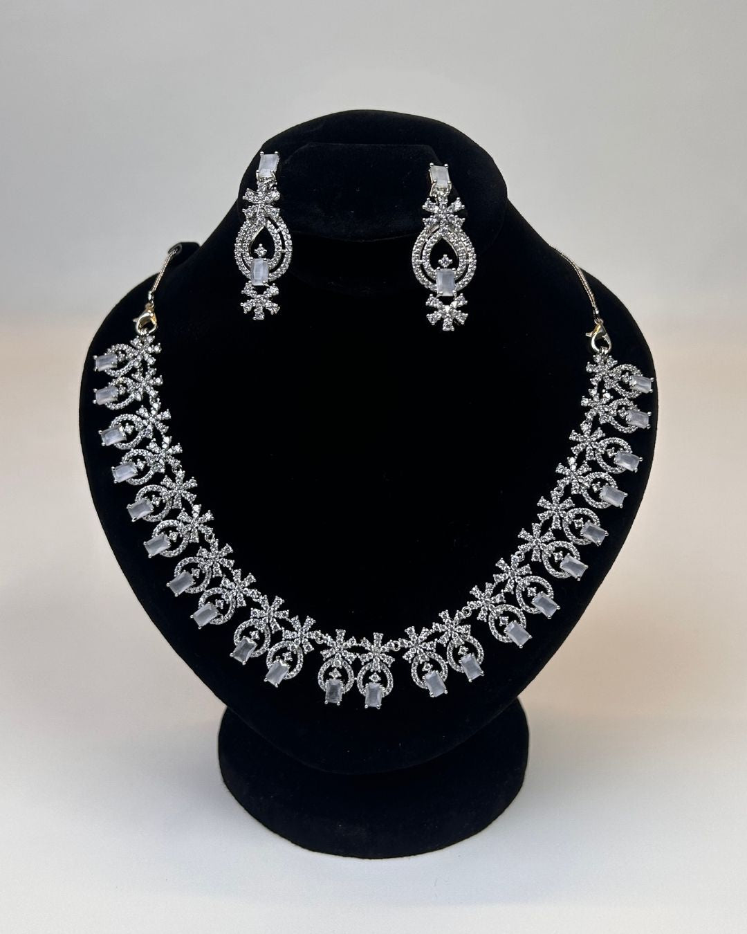 Zircon Party Wear Necklace & Earrings Set