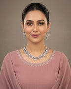 Zircon Party Wear Necklace & Earrings Set