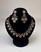 Zircon Partywear Necklace & Earrings Set